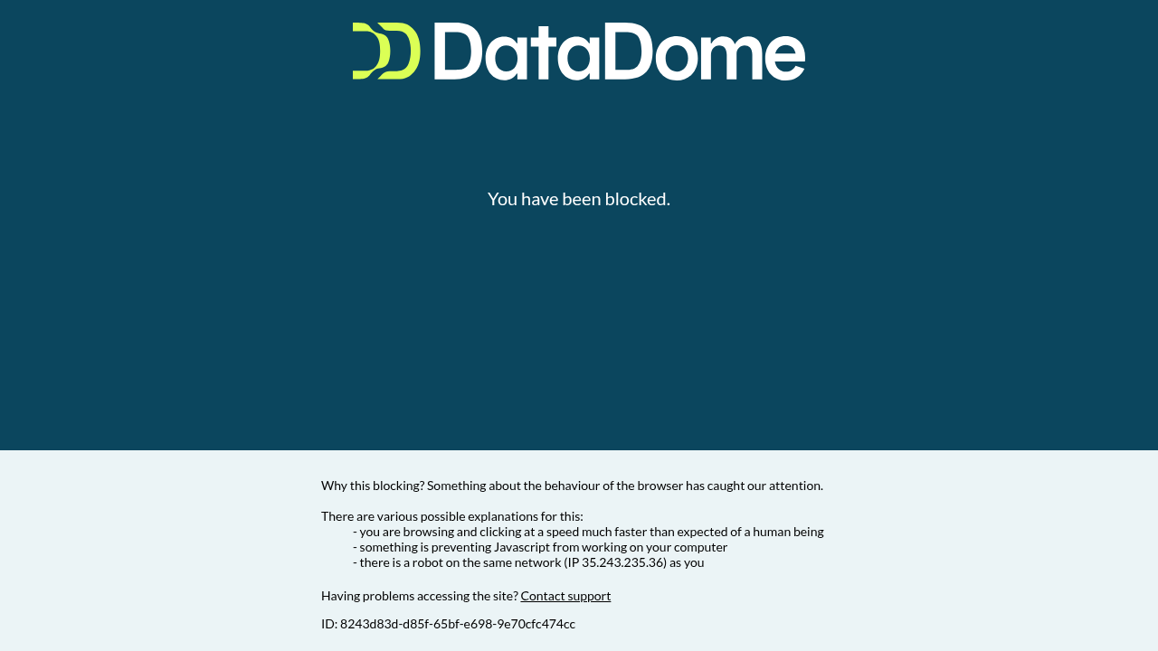 Screenshot of the DataDome website
